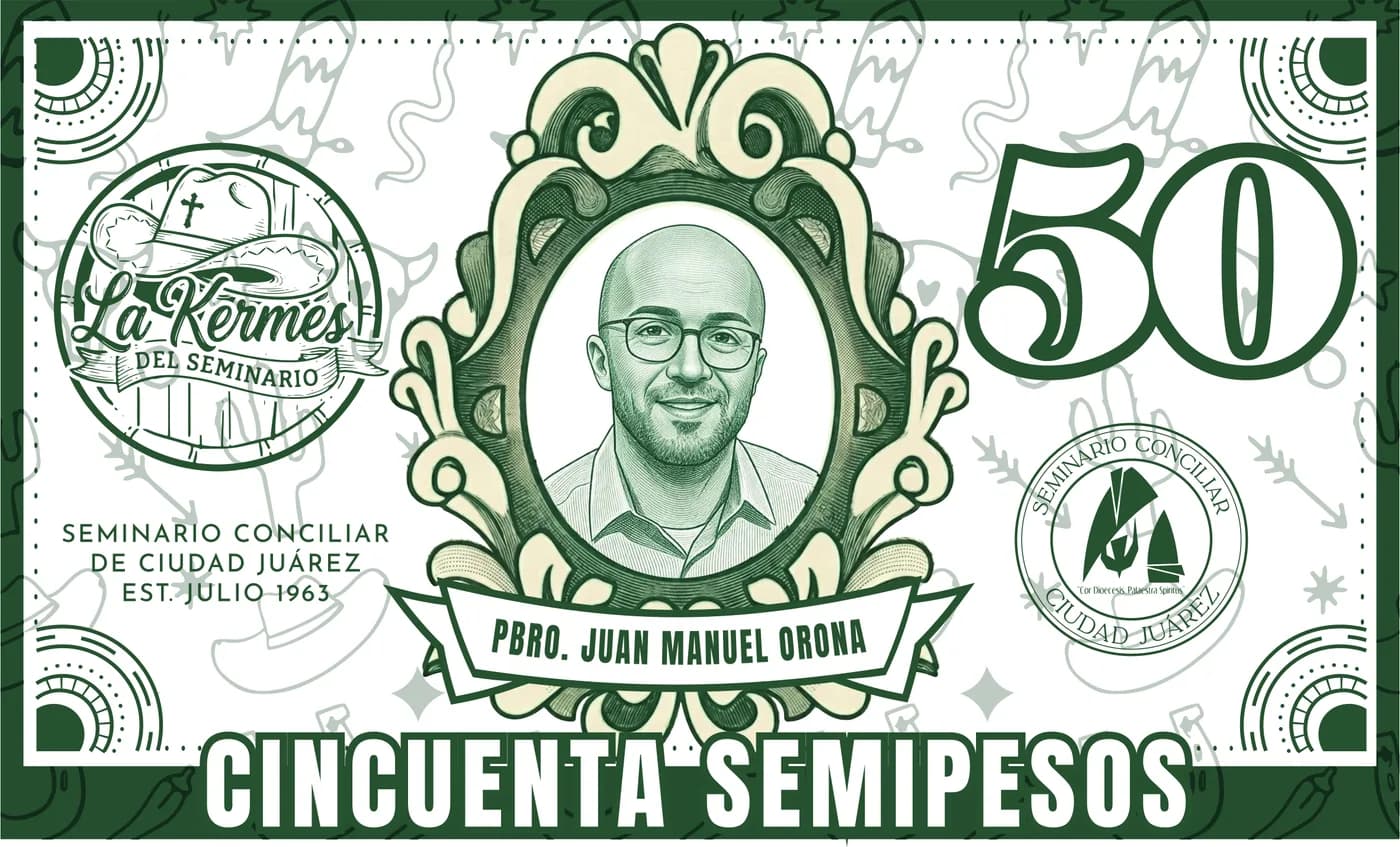 Billete de cincuenta semipesos de la Kermés del Seminario